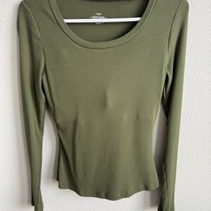 Elegant Olive Long Sleeve Tee